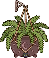 Hanging plants, a sticker from the Halloween Night world