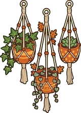 Hanging plants, a sticker from the Halloween Night world