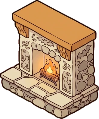 Fireplaces and stoves, a sticker from the Halloween Night world