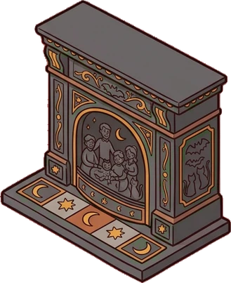 Fireplaces and stoves, a sticker from the Halloween Night world