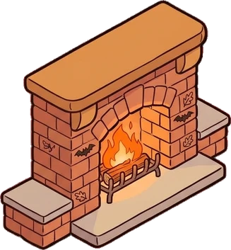 Fireplaces and stoves, a sticker from the Halloween Night world