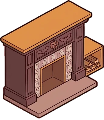 Fireplaces and stoves, a sticker from the Halloween Night world