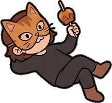 People lying down, a sticker from the Halloween Night world
