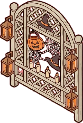 Folding screens, a sticker from the Halloween Night world