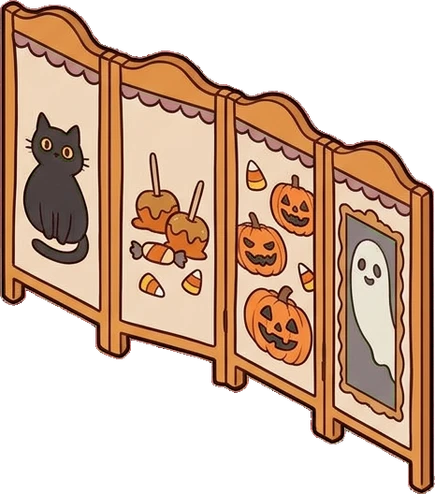 Folding screens, a sticker from the Halloween Night world