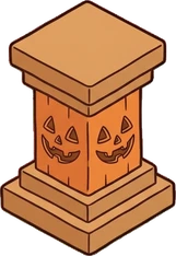 Pedestals and plant stands, a sticker from the Halloween Night world