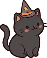 Cats and small animals, a sticker from the Halloween Night world