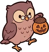 Cats and small animals, a sticker from the Halloween Night world