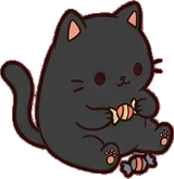 Cats and small animals, a sticker from the Halloween Night world