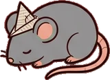 Cats and small animals, a sticker from the Halloween Night world