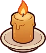 Candles and small lights, a sticker from the Halloween Night world