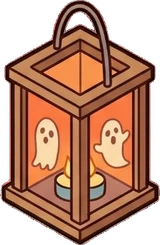 Candles and small lights, a sticker from the Halloween Night world