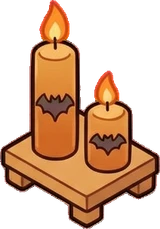 Candles and small lights, a sticker from the Halloween Night world