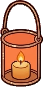 Candles and small lights, a sticker from the Halloween Night world