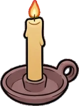 Candles and small lights, a sticker from the Halloween Night world