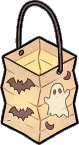 Candles and small lights, a sticker from the Halloween Night world