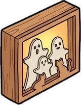 Candles and small lights, a sticker from the Halloween Night world