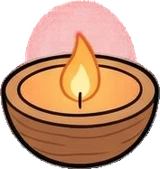 Candles and small lights, a sticker from the Halloween Night world