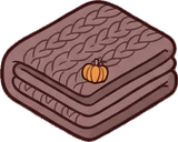 Cushions and blankets, a sticker from the Halloween Night world