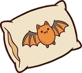 Cushions and blankets, a sticker from the Halloween Night world