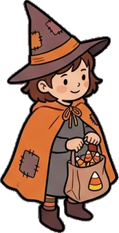 People standing, a sticker from the Halloween Night world
