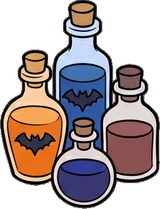 Food and drinks, a sticker from the Halloween Night world