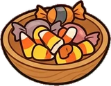 Food and drinks, a sticker from the Halloween Night world