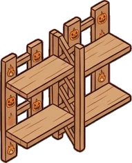 Wall shelves, a sticker from the Halloween Night world