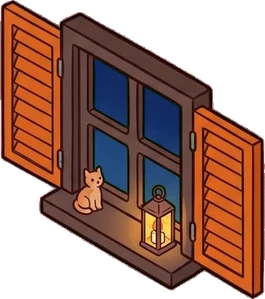 Windows, a sticker from the Halloween Night world