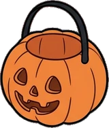 Bags, hats and shoes, a sticker from the Halloween Night world