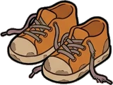 Bags, hats and shoes, a sticker from the Halloween Night world
