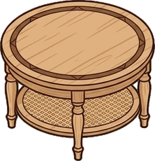 Coffee tables, a sticker from the Hotel Suite world