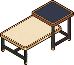Coffee tables, a sticker from the Hotel Suite world