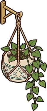 Hanging plants, a sticker from the Hotel Suite world