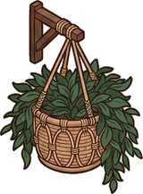 Hanging plants, a sticker from the Hotel Suite world