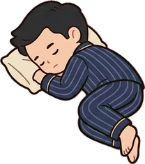 People lying down, a sticker from the Hotel Suite world