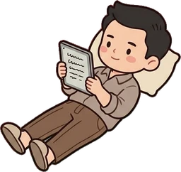 People lying down, a sticker from the Hotel Suite world