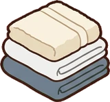 Cushions and blankets, a sticker from the Hotel Suite world