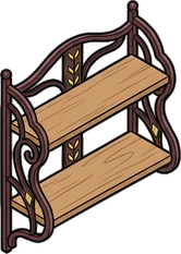 Wall shelves, a sticker from the Hotel Suite world