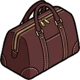 Bags, hats and shoes, a sticker from the Hotel Suite world