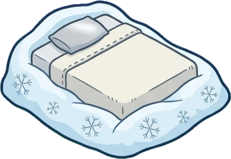 Beds, a sticker from the The Ice Palace world