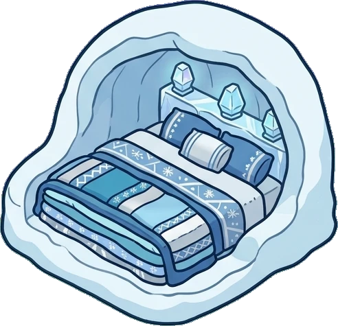 Beds, a sticker from the The Ice Palace world