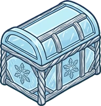 Chests and trunks, a sticker from the The Ice Palace world
