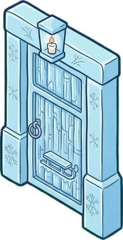 Doors, a sticker from the The Ice Palace world