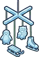 Garlands and hanging things, a sticker from the The Ice Palace world