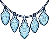 Garlands and hanging things, a sticker from the The Ice Palace world