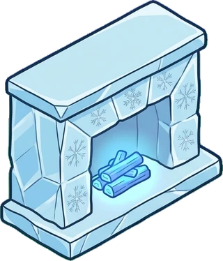 Fireplaces and stoves, a sticker from the The Ice Palace world
