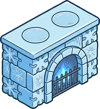 Fireplaces and stoves, a sticker from the The Ice Palace world