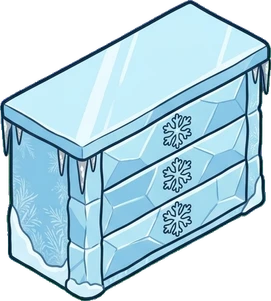Dressers and low cabinets, a sticker from the The Ice Palace world