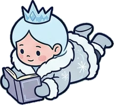 People lying down, a sticker from the The Ice Palace world